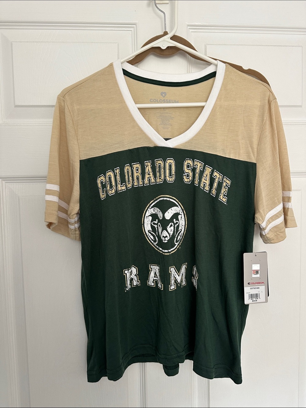 Colosseum Colorado State Rams Short Sleeve Tee - Green & Tan